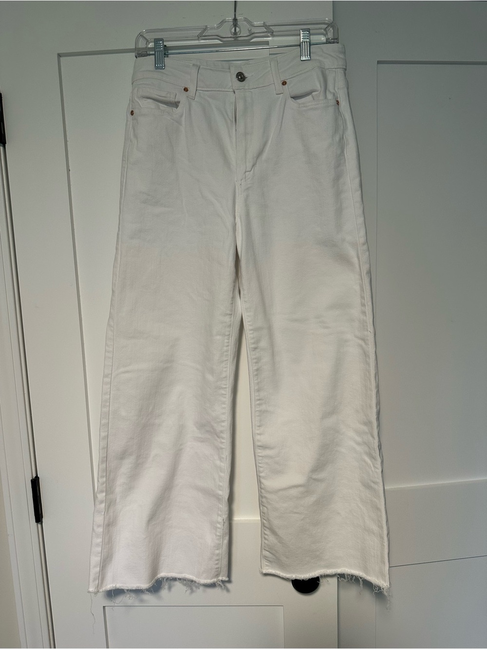 PAIGE White Anessa Wide-Leg Jeans